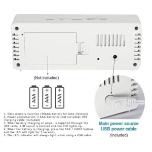 digital mirror clock led display alarm cock home improvement