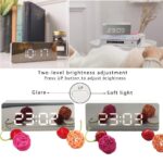 digital mirror clock led display alarm cock home improvement