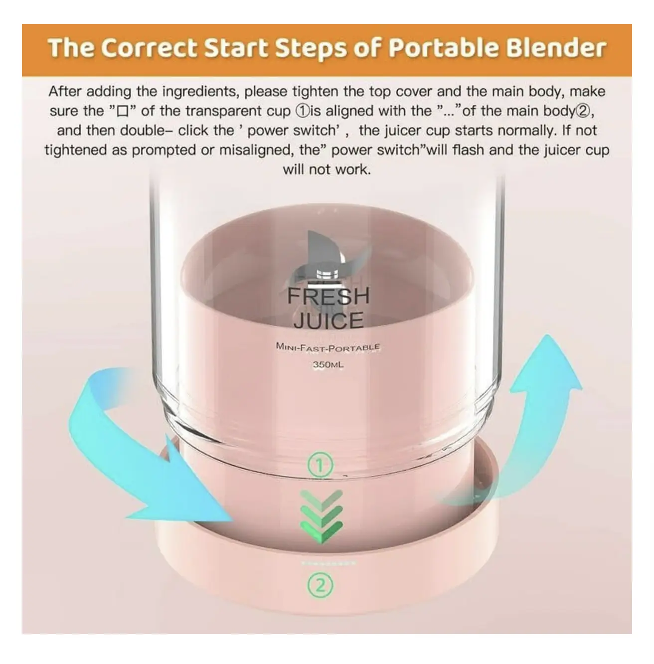 blender portable juicer for smoothie 420 ml